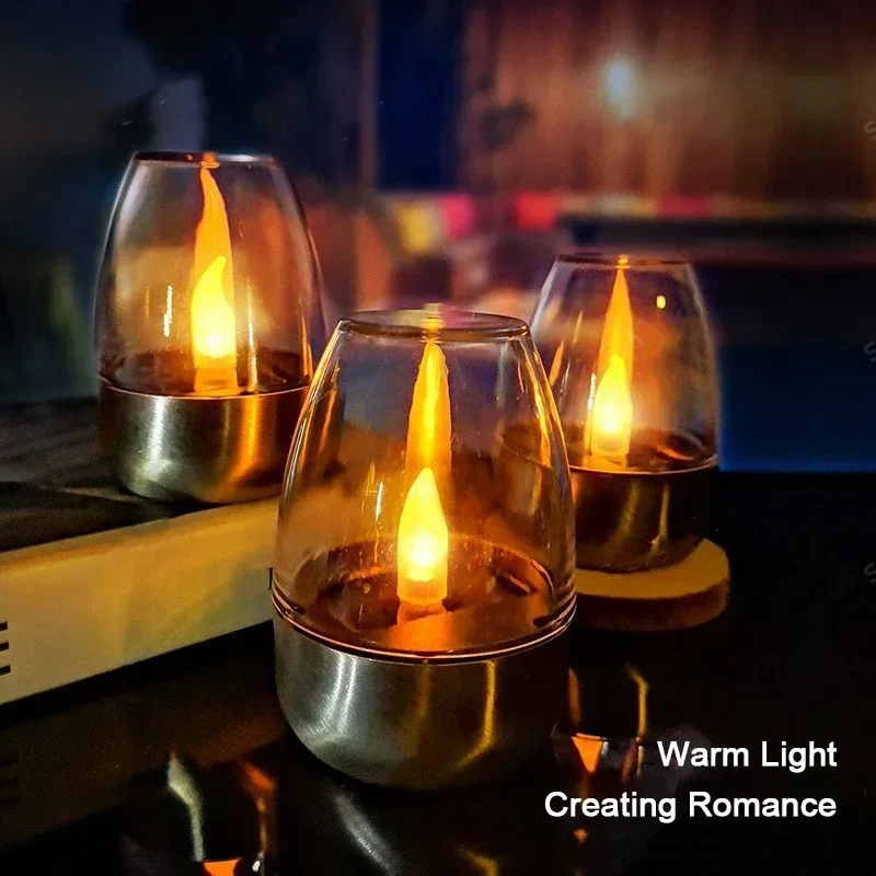 Outdoor Lighting Wedding Decor - LED Solar Kaarsen Licht Vlamloos Oplaadbaar