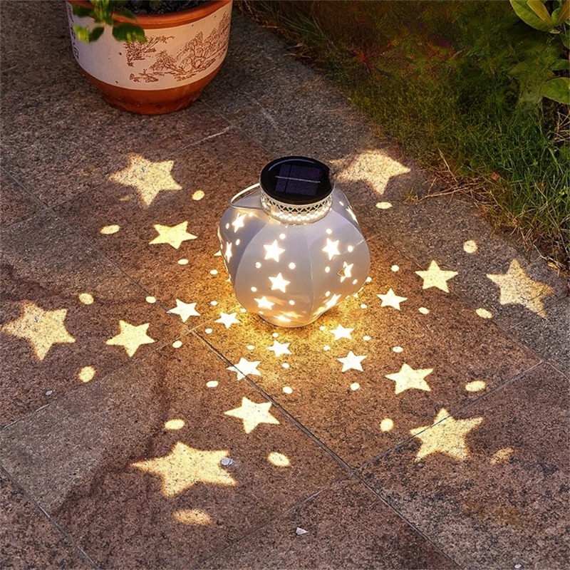Yard Lighting Decor - Tuinsternprojectorlamp Hangende zonne-verlichting Buiten hangende zonnelantaarns
