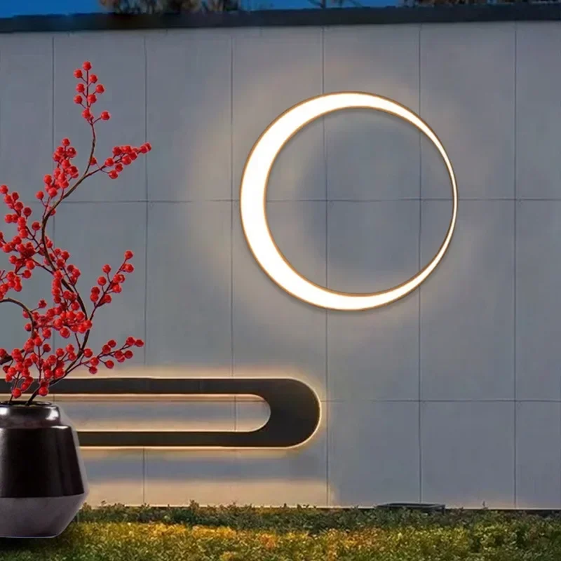 Foyer Lighting Wall Decor - Moderne buiten waterdichte maan wandlamp villa