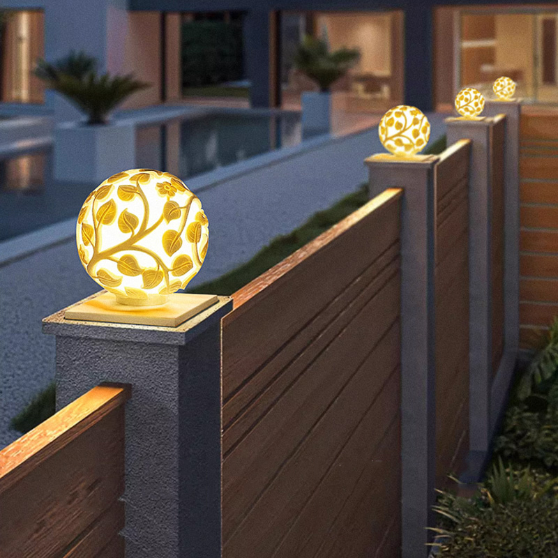 Decor Lighting Floor Lamps - Buitenkolomverlichting op zonne-energie LED-kolomverlichting zonder zonne-energie