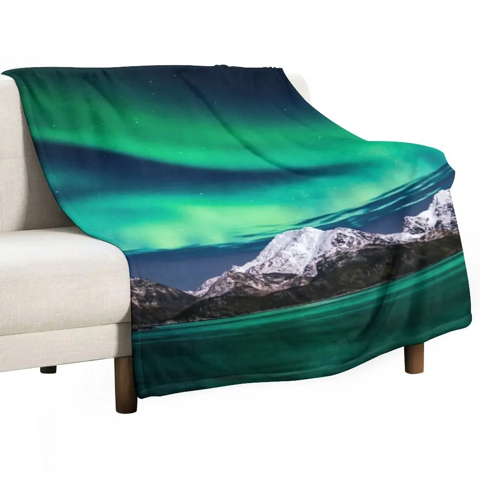 Home Decor Lighting Brands - Mountain Northern Lights Plaid Dekbed Schattig