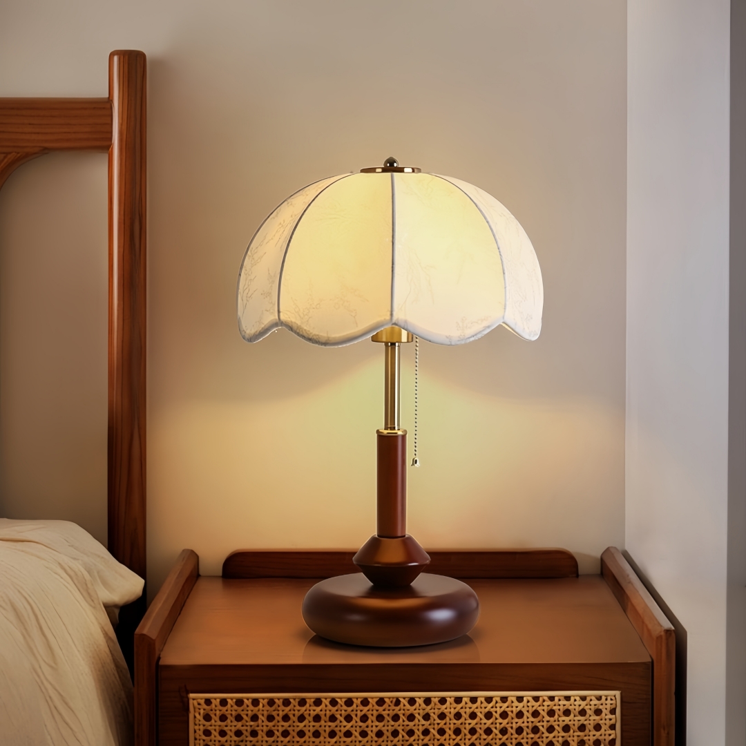 Lighting Decor In Room - Vintage geschulpte koepeltafellamp voor slaapkamer, nachtkastje,