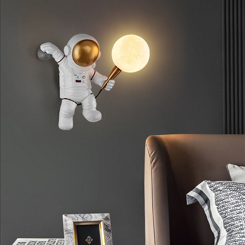 Foyer Lighting Wall Decor - Nordic LED Persoonlijkheid Astronaut Maan Kinderkamer