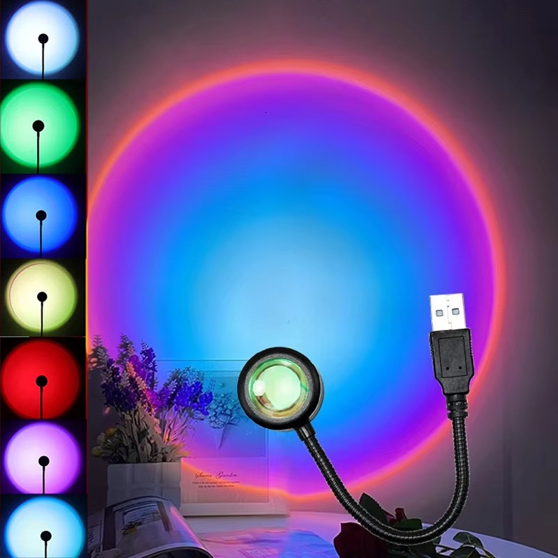 Lighting Decor Photos - Creatieve wandprojectie decoratie USB LED zonsondergang
