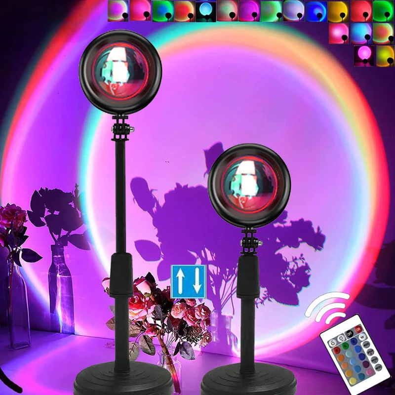 Foyer Lighting Wall Decor - Ins Zonsondergang Projector Lamp Regenboog Sfeer