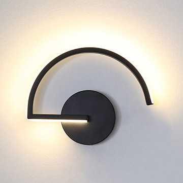 Lightings Decoration - Moderne Scandinavische LED-wandlamp, minimalistische zwarte geometrische