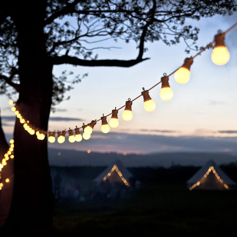 Restaurant Lighting Decoration - 23M Patio String Gloeilampen G50 Melkachtig