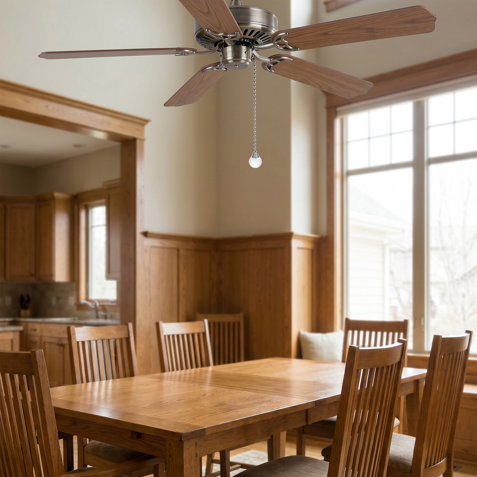 Decor Lighting Ceiling Fans - 2 stuks plafondventilator trekkoord verlengstuk zilveren