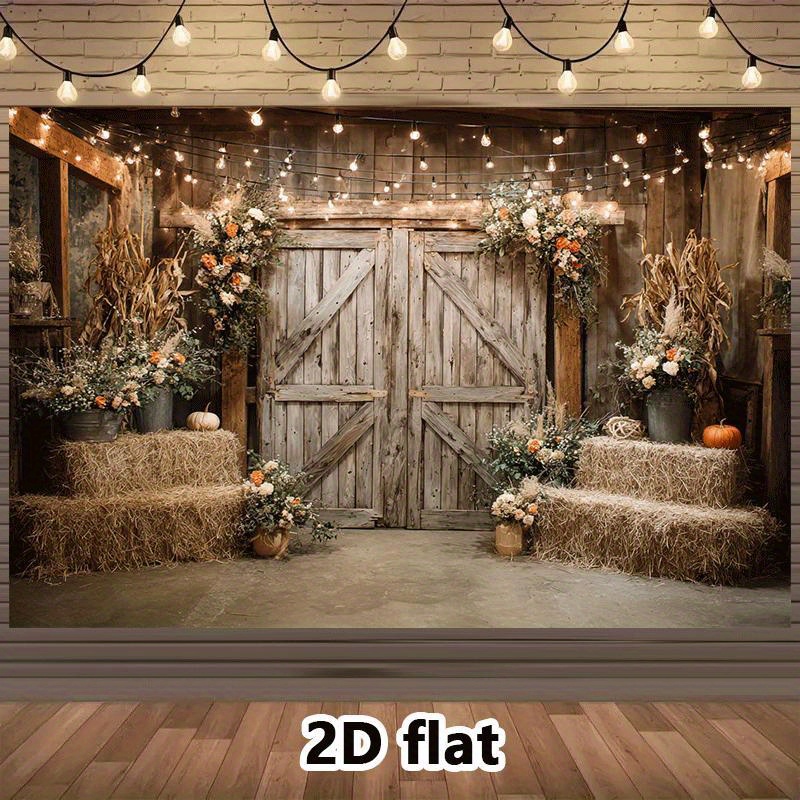 Lighting Decor Photos - 2D plat, rustiek schuurtapijt herfst bruiloft