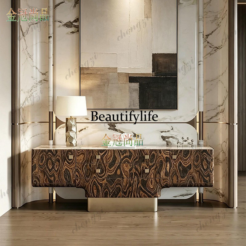 Lightings Decoration - Lichte luxe entreekast, marmeren wandkast voor