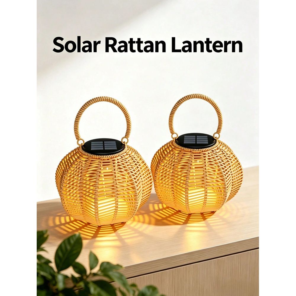 Outdoor Lighting Wedding Decor - Rotan zonne-omgevingslicht voor huisdecoratie, hangende lantaarn,