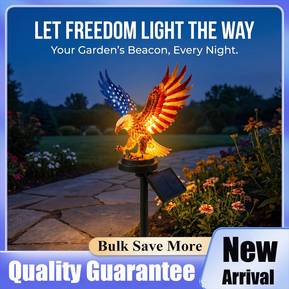 Yard Lighting Decor - Op zonne-energie werkende Eagle Stake Lights,