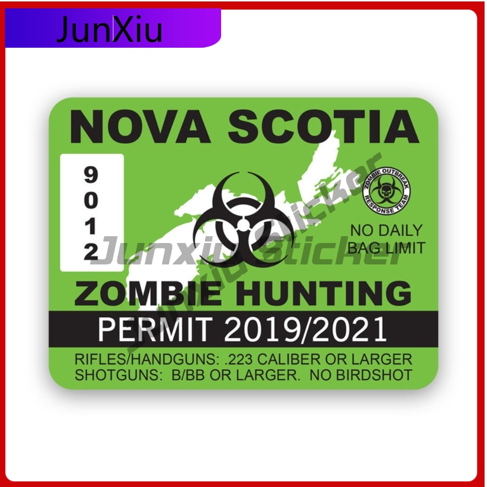 Nova Decor & Lighting Juletrelys - Nova Scotia Zombie Jachtvergunning Sticker Creatieve