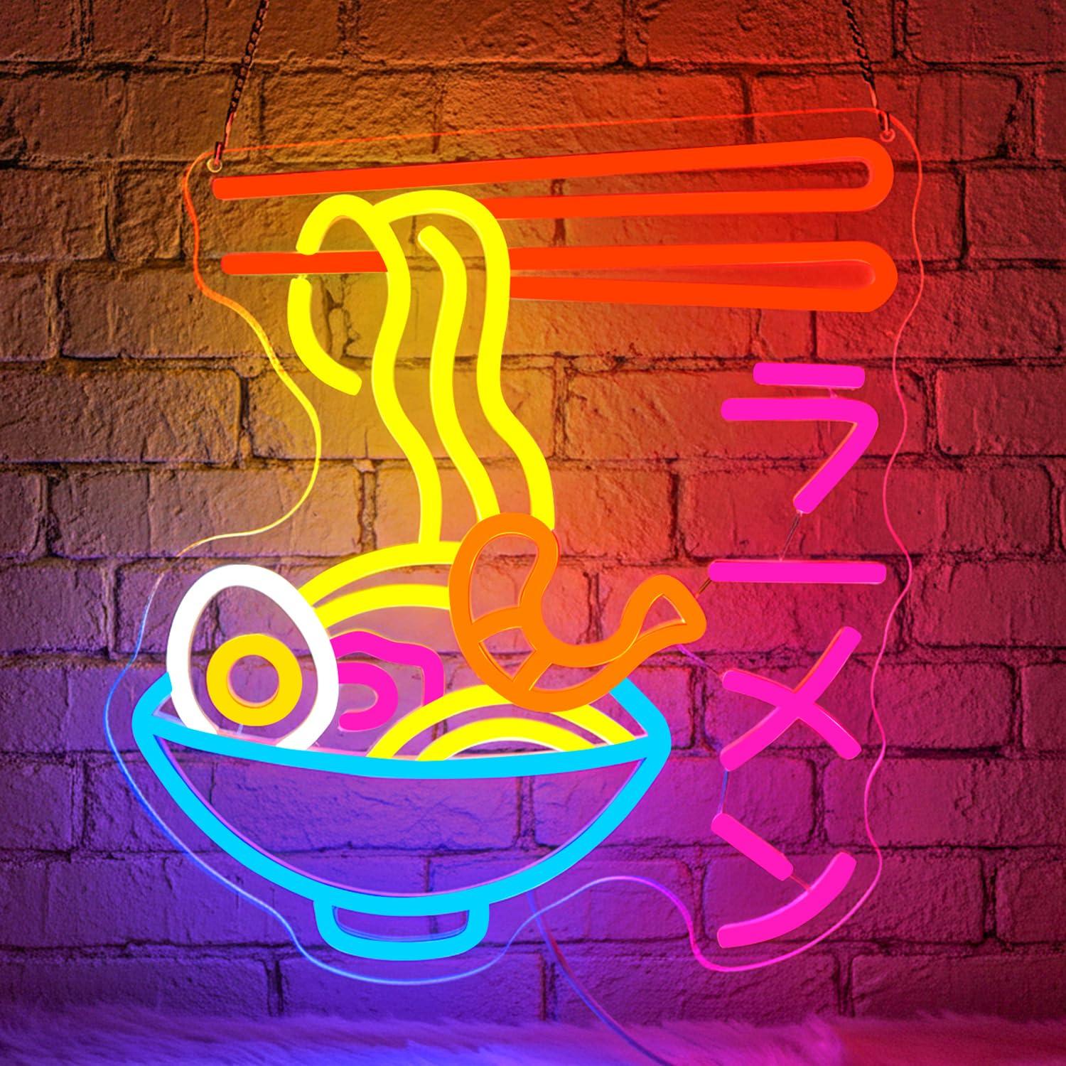 Restaurant Lighting Decoration - Ramen Neonbord Japanse Noedelkom LED Neonlicht