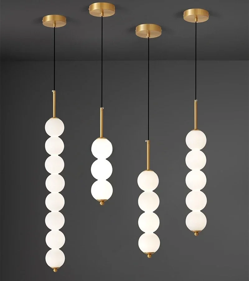 Foyer Lighting Wall Decor - Modern Minimalistisch Wit Glas Led Kroonluchter