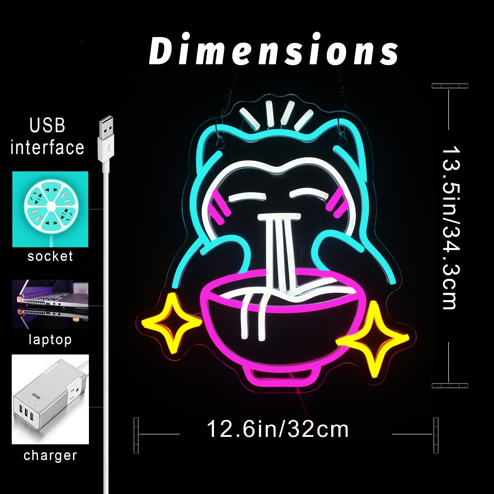 LED Ramen Neon Light - Cute Be - Restaurant Lighting Decoration recensie en prijs