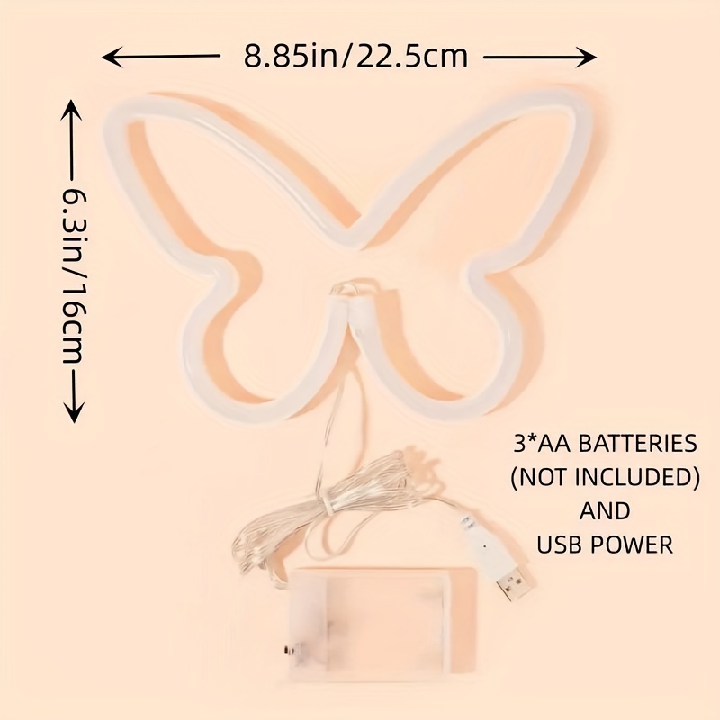 LED-vlinder-neonlichten, USB-  - Foyer Lighting Wall Decor recensie en prijs