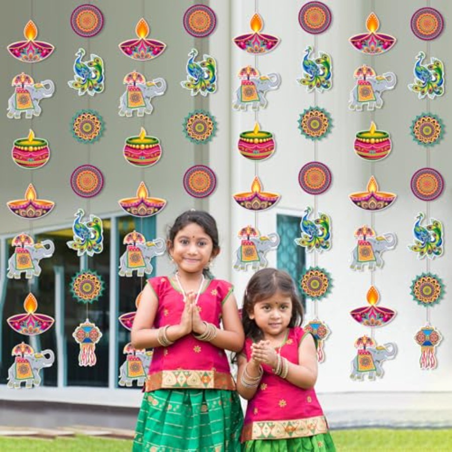 8 stuks Happy Diwali hangende  - Lighting Decoration For Diwali recensie en prijs