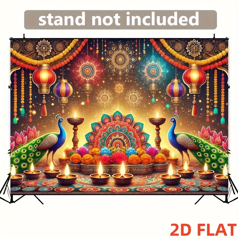 Diwali Pauw Lantaarn Wandtapij - Lighting Decoration For Diwali recensie en prijs