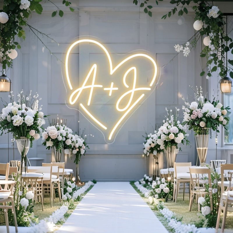 Aangepaste initialen hart LED  - Neon Sign Custom Led recensie en prijs