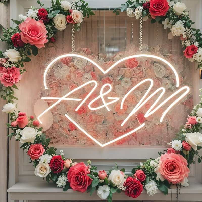 Aangepaste initialen hart LED  - Neon Sign Custom Led recensie en prijs