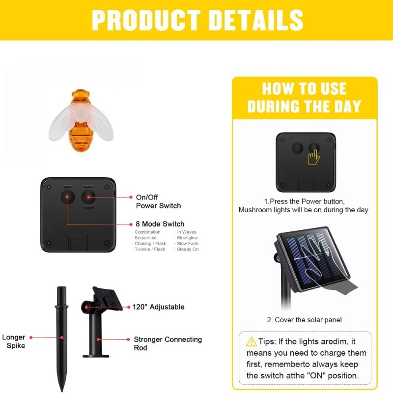 Solar Bee String Light 7m 50 L - Outdoor Lighting Wedding Decor recensie en prijs