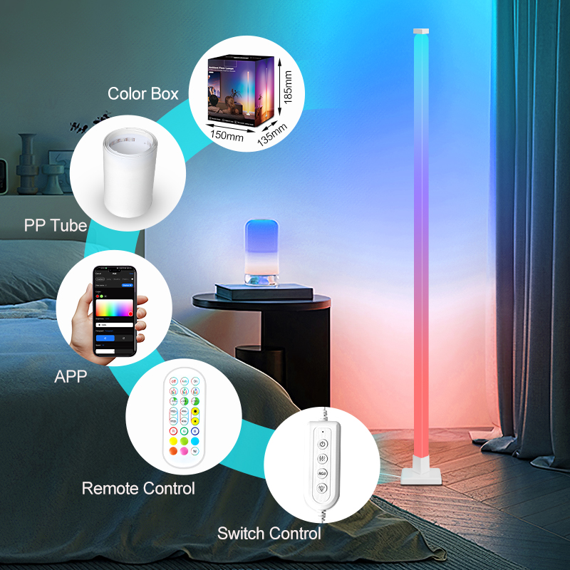 RGB dimbare slimme staande LED - Decor Lighting Floor Lamps recensie en prijs