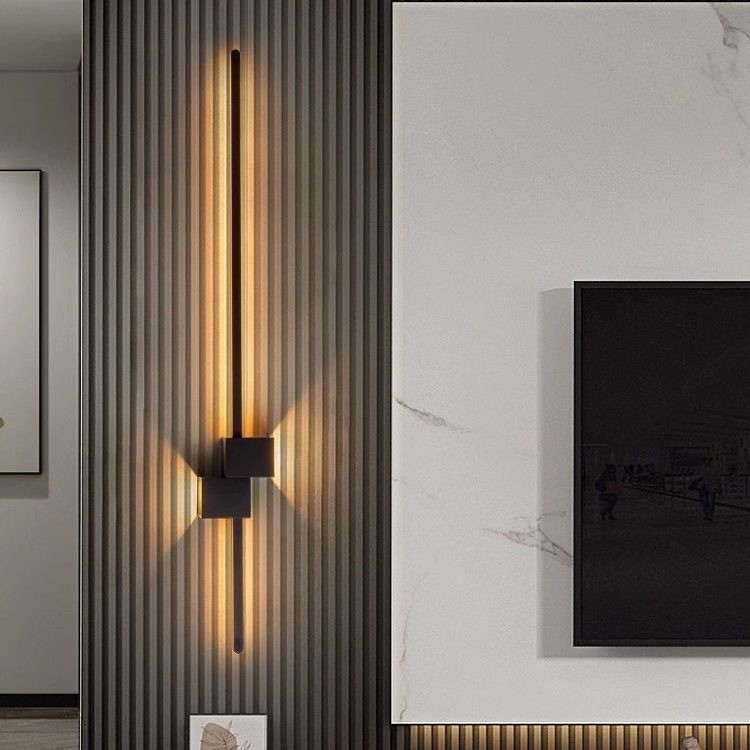 Moderne zwarte lange wandlamp  - Foyer Lighting Wall Decor recensie en prijs