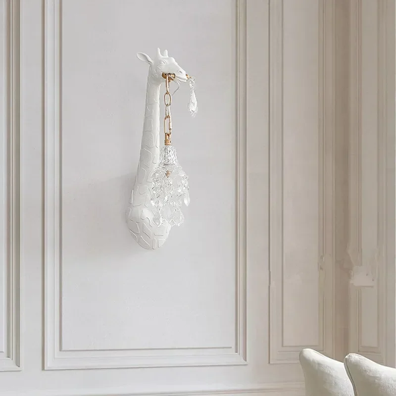 Nordic Nieuwe Hars Giraffe LED - Foyer Lighting Wall Decor recensie en prijs