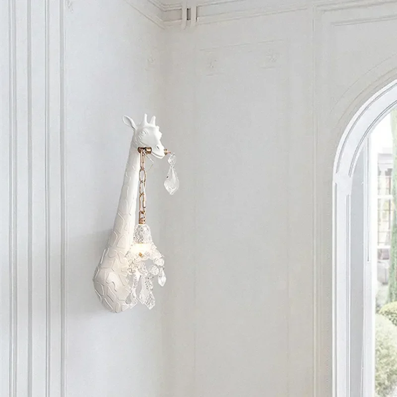 Nordic Nieuwe Hars Giraffe LED - Foyer Lighting Wall Decor recensie en prijs