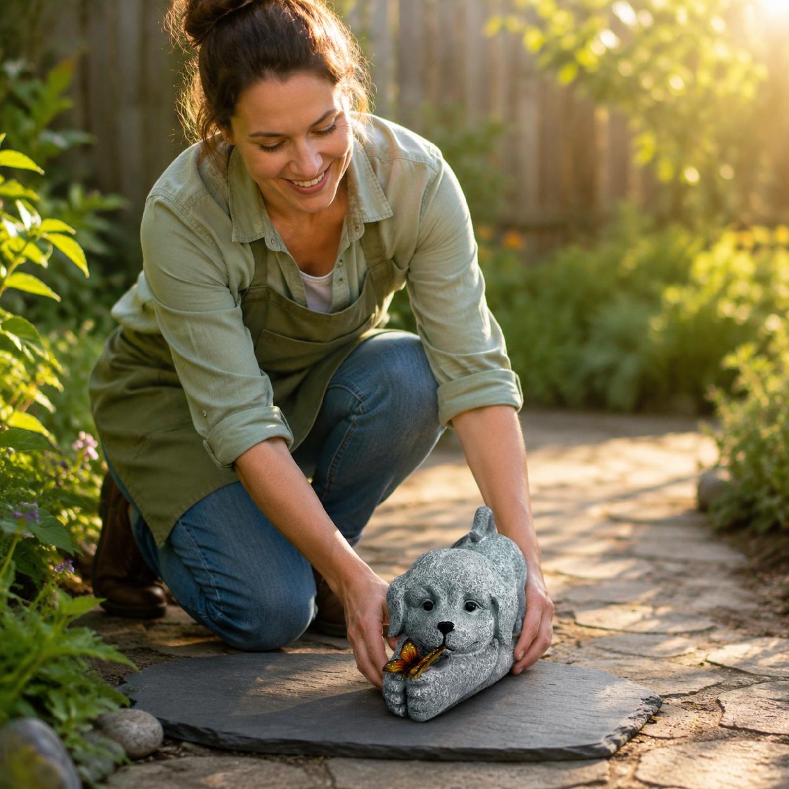 Solar Dog Statue Resin Craft S - Yard Lighting Decor recensie en prijs