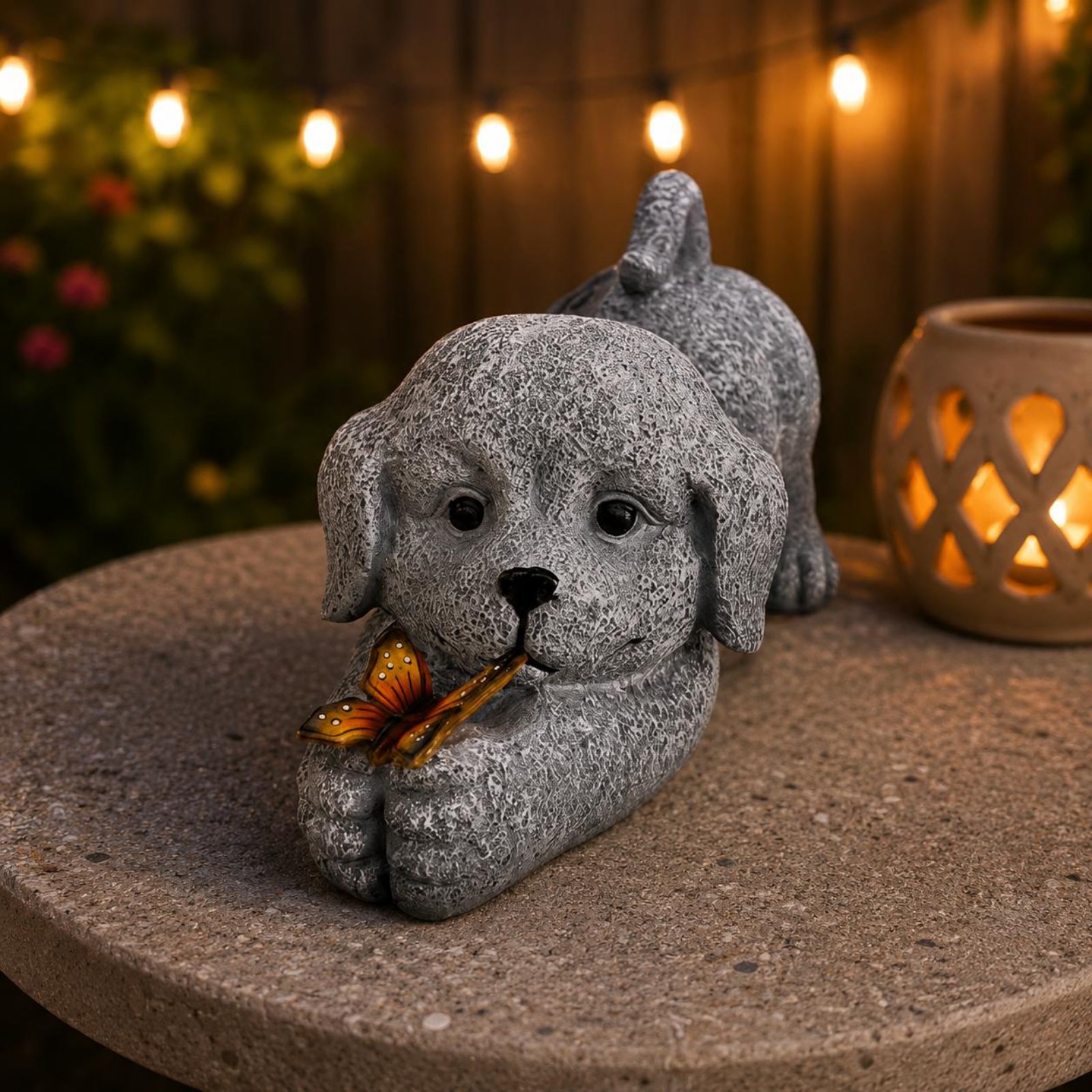Solar Dog Statue Resin Craft S - Yard Lighting Decor recensie en prijs