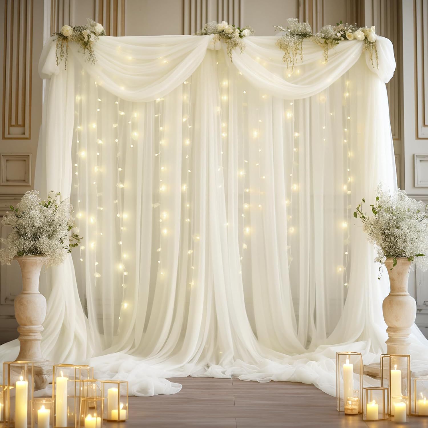 1 pak bruiloft tule achtergron - Lighting Decor Photos recensie en prijs