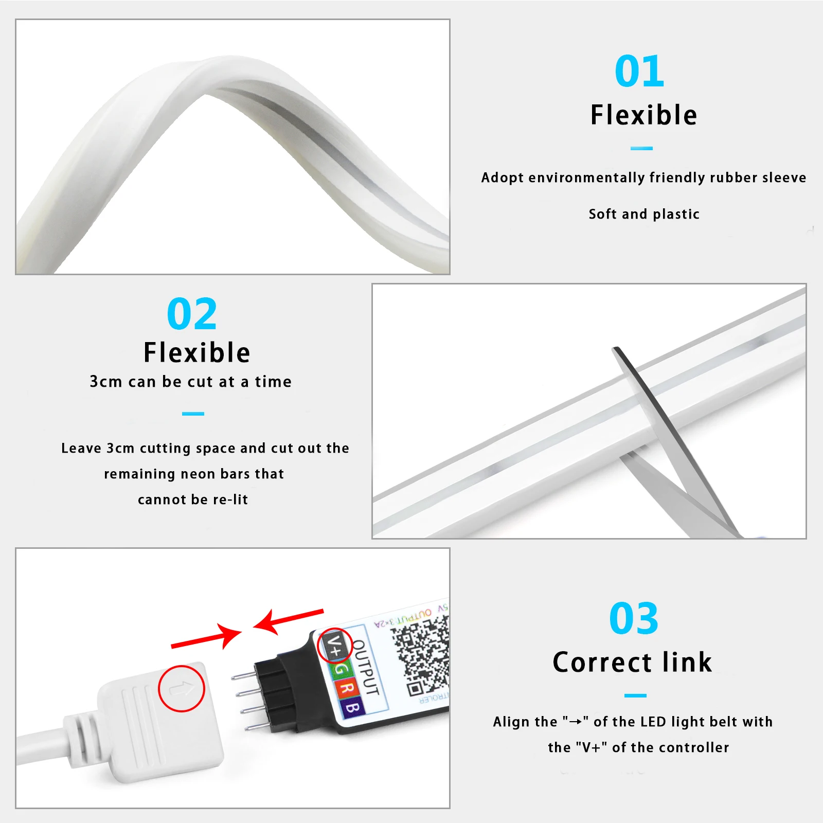1-5m RGB LED Neon Strip Licht  - Lighting Decor In Room recensie en prijs